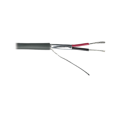 Cable para Alarma / 2x18 AWG / Blindado / Riser CMR / 305 m (1000 ft) / Gris