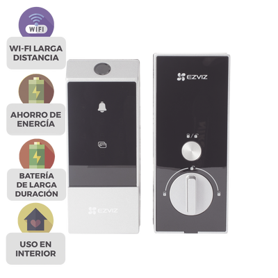Cerradura Inteligente / Desbloqueo Múltiple / Wi-Fi 2.4 GHz / Panel Frontal 160 x 67 x 25 mm / Anti-Bloqueo Automático / Uso Interior