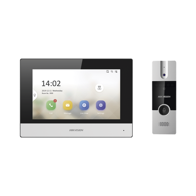 Kit de Videoportero Híbrido / Pantalla Táctil 7" / Cámara 720x576p / IP a 4 Hilos / Wi-Fi y Cableado / PoE 802.3af / Expansión a 6 Monitores Kit de Videoportero Híbrido / Pantalla Táctil 7" / Cámara 720x576p / IP a 4 Hilos / Wi-Fi y Cableado / PoE 802.3af / Expansión a 6 Monitores