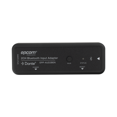 Extensor de Audio / Entrada Bluetooth 2 Canales / Salida Dante® Digital / Latencia 1-5 ms / PoE / Transmisión 100 m (328 ft)