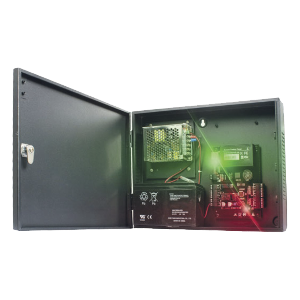 Panel de Control de Acceso / 4 Puertas / 30,000 Tarjetas / TCP-IP y RS485 / Fuente 12VCC 3A / Anti-Passback y Esclusamiento