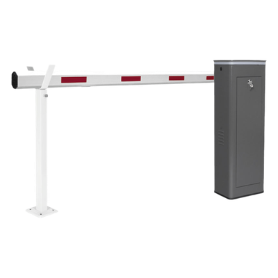 Barrera Vehicular Izquierda / Brazo Telescópico 5.5 m (18 ft) / 200 Ciclos/Hora / Apertura 6 s / Corona LED Semaforizada / Encoder Ajustable / Semi-Intensivo