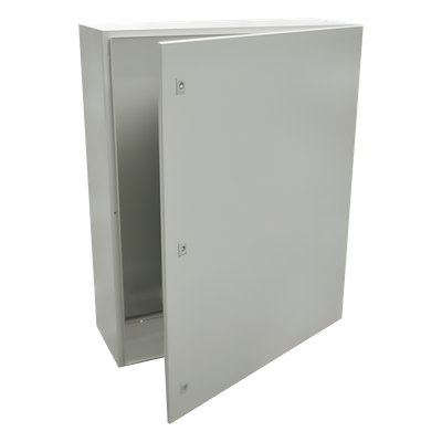 Gabinete de Acero IP66 / IK10 / 800 x 1200 x 400 mm (31.5 x 47.2 x 15.7 in) / Carga 120 kg / Placa Trasera Metálica / Cerradura con Llave