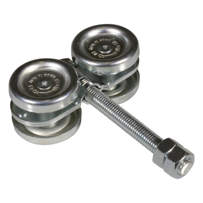 Kit de Carretillas para Puertas Colgantes / 4 Ruedas con Cojinete / Carga 150 lbs (68 kg) / Acero Galvanizado / 2 Unidades
