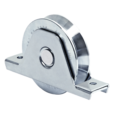 Rueda para Puerta Corrediza / 14 cm / Acero Galvanizado / Carga 420 kg / Canal Tipo V