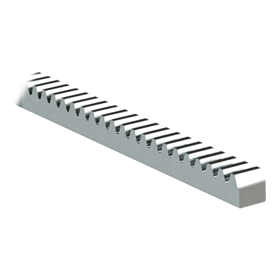 Cremallera Cuadrada / 22 x 22 mm / Módulo 6 / 3000 kgf / Acero Galvanizado / Tramos 1 m (3.3 ft)