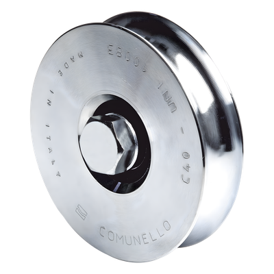 Rueda para Puerta Corrediza / 8 cm / Sin Soporte / Carga 200 kg / Montaje Inferior / Canal Tipo U