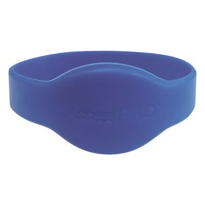 Brazalete de Proximidad / 125 kHz EM / 74 mm Diámetro / 2.43 pies / Wiegand 26 bits / Silicona Resistente al Agua / Azul
