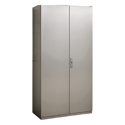 Gabinete de Acero Inoxidable / IP55 / IK10 / 1000 x 2200 x 400 mm (39.4 x 86.6 x 15.7 in) / Capacidad 110 kg / Platina Galvanizada
