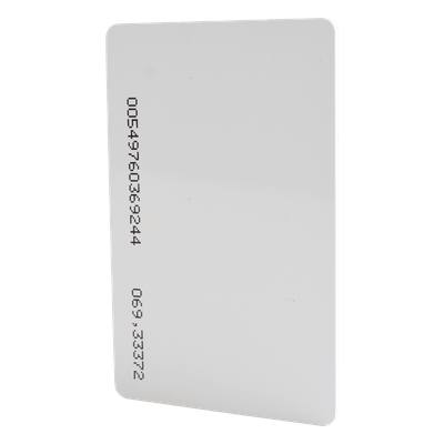 Tarjeta de Proximidad / Formato ISO Delgada / 26 Bits / 125 kHz / Rango -35 a 65 °C / Impresión Doble Cara
