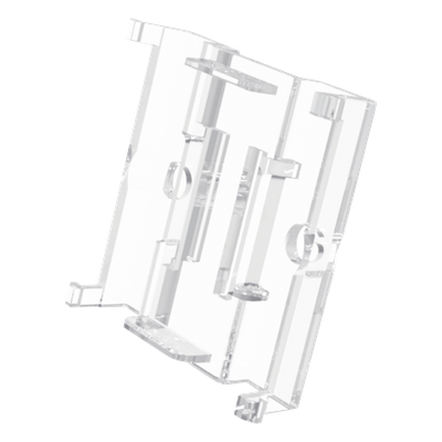 Soporte de Pared para Etiqueta Electrónica / Compatible 2.13" a 7.5" / Policarbonato Transparente / 37x36x10 mm / Diseño Modular