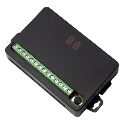 Receptor RF de 4 Canales / Alcance 80 m (262 ft) / Pulso Temporizado 0.5-99 s o 1-99 min / 315 MHz / 12-24 VDC