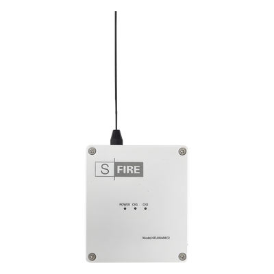 Receptor Inalámbrico / Alcance 2500 m (8202.1 ft) / 2 Salidas de Relevador Tipo C / Frecuencia 433.92 MHz / Contacto Seco para Panel de Alarma