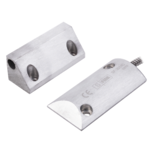 Contacto Magnético de Piso / Salida Dual NC/NA / GAP 65 mm (2.5 in) / Cubierta de Aluminio / Cable Blindado 55 cm / Certificación UL & CE