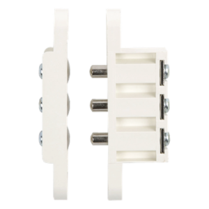 Contacto de transferencia / 3 pines / 1.5 A / 13 x 71 mm / Latón niquelado / Acabado blanco / 1/2' x 2-3/4'