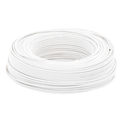Cable para Alarma / 4 Conductores / 22 AWG / CCA / 100 m (328 ft) / Retardante a la Llama / Blanco