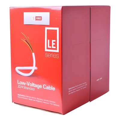 Cable para Alarma / 4 Conductores / 22 AWG / CCA / Bobina 305 m (1000 ft) / PVC Retardante a la Flama / Blanco