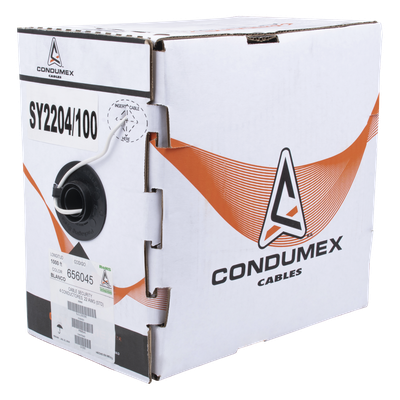 Bobina de Cable / 1000 Pies (305 m) / 4 x 22 AWG / Cobre Multifilar / PVC Retardante a la Flama / UL 13 / Interior / Blanco