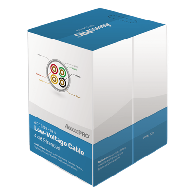 Bobina de cable / 4 conductores / 18 AWG / 152 m (500 ft) / FRPVC / CM / Control de acceso