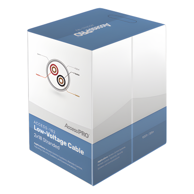 Bobina de cable / 2 conductores / Calibre 18 AWG / FRPVC / 1000 pies / Control de acceso