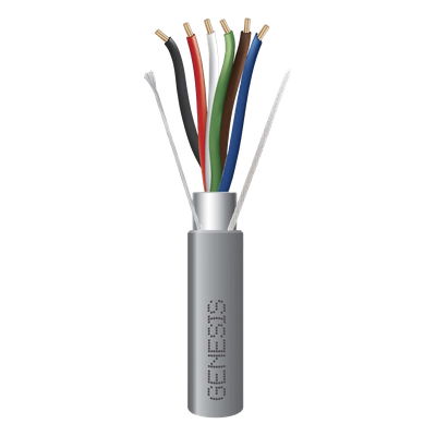 Cable Multiconductor Blindado Plenum / 6x22 AWG / 305 m (1000 ft) / Clasificación CMP-CL3P-FPLP / Color Gris