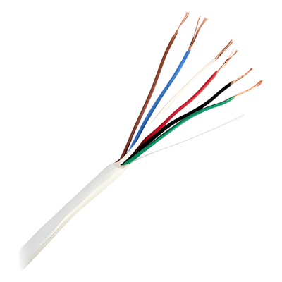Bobina de Cable / 305 m (1000 pies) / 6 x 22 AWG / Cobre / CMR / Interior / Control de Accesos / Alarmas / Automatización / Interfonos