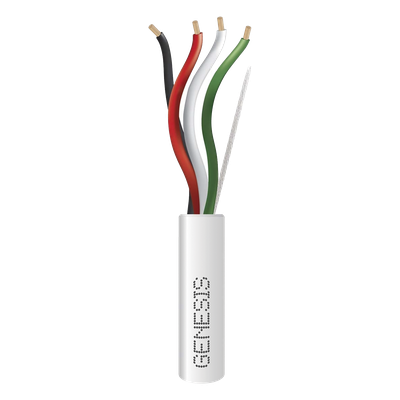 Cable para Alarma / 4x18 AWG / Riser / 305 m (1000 ft) / UL 1666 / FT4 / Blanco
