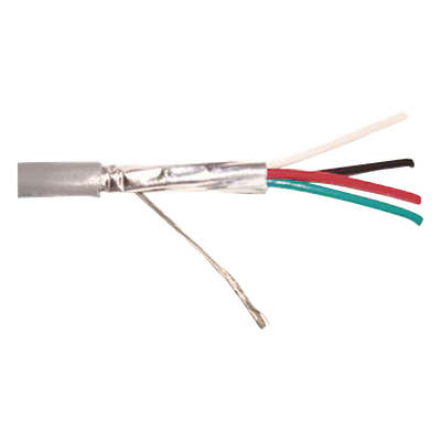 Cable para Alarma / 4x18 AWG / Blindado / Riser UL 1666 / 305 m (1000 ft) / Gris