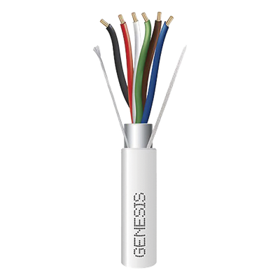 Cable para Alarma / 6 Conductores / 18 AWG / Blindado / Plenum / 305 m (1000 ft) / CL3P FPLP CMP FT6