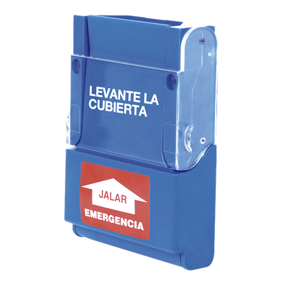 Estación de Emergencia Manual / Interruptor DPDT 3A @ 125VAC / Policarbonato Alta Resistencia / Montaje Superficial o Empotrado / 91 mm x 114.3 mm