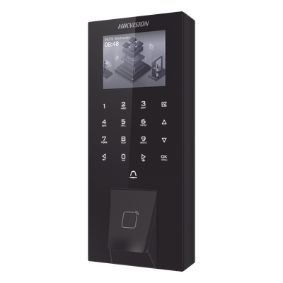 Terminal de Control de Acceso Biométrico / Huella + Tarjeta M1 + PIN + Bluetooth / 5,000 Huellas / 150,000 Eventos / Pantalla LCD Táctil 2.4 / IP65 / PoE / Wi-Fi / Bluetooth