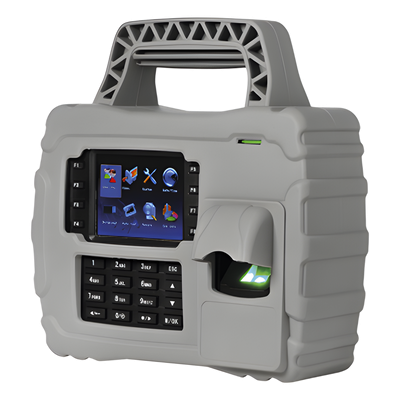 Lector Biométrico Portátil / 5,000 Huellas / 30,000 Tarjetas / Wi-Fi / TCP-IP / IP65 / Batería 7.6 Ah