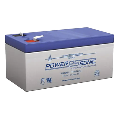 Batería de Respaldo AGM/VRLA / 12V / 3.4 Ah @20hr / 5 Años Vida Útil / Terminales F1 / Caja ABS Resistente