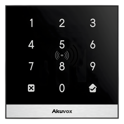 Teclado de Control de Acceso / Gestión en la Nube / PoE / Lector NFC y Tarjetas 125 kHz / MIFARE 13.56 MHz / IP65 / 1 Puerta / PIN Temporal