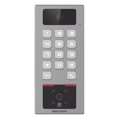 Teclado con Lector de QR / Cámara 2 Megapixel / Videoportero Multiapartamento / IP65 & IK09 / PoE / 2 Relays / Control de 2 Puertas