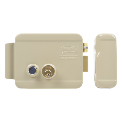 Cerradura Eléctrica / Doble Cerrojo / 12 VCC/VCA / 4 A Máx. / Botón Integrado / Exterior / Derecha