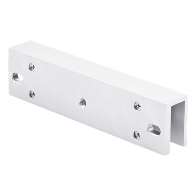 Montaje en U para Chapa Magnética / Puertas de Cristal / Espesor hasta 17 mm / Aldural Anodizado / 185×28×45 mm (7.3×1.1×1.8')