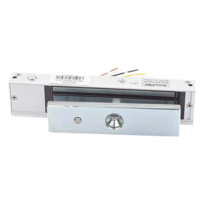 Chapa Magnética Electromagnética / 350 lbs (158.8 kg) / LED Estado / 12/24 VCC / Sensor NO/COM / Interior