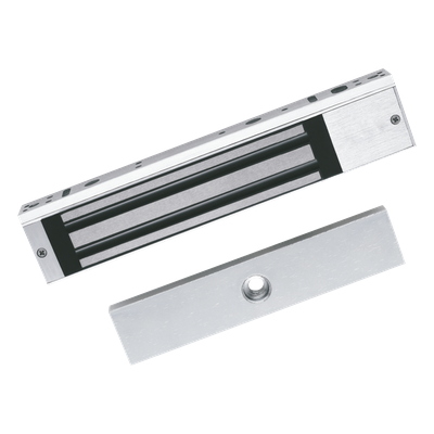 Chapa Magnética Electromagnética / 617 lbs (280 kg) / 12 VDC / LED de Estado / Anti-residual / Interior