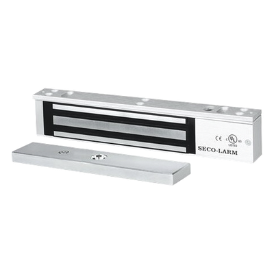 Chapa Magnética Electromagnética / 600 lb (272 kg) / 12/24 VDC Seleccionable / Sensor de Estado de Unión / LED / Uso Interior