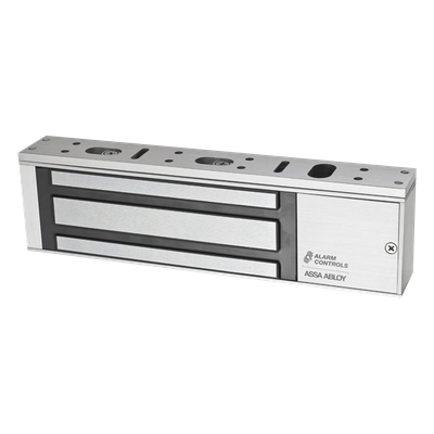 Chapa Magnética / 1200 lbs Fuerza de Retención / Voltaje Dual 12/24 V DC / Montaje Sin Herramientas / UL 10C, UL 294, ULC-S104