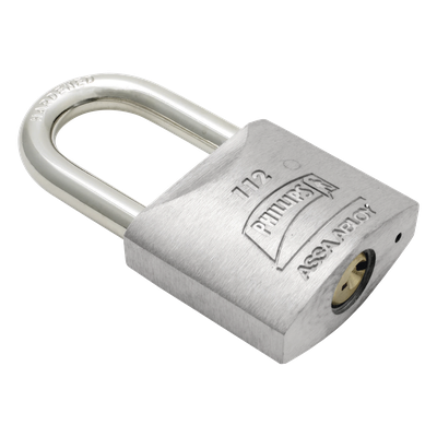 Candado Metálico de Gancho Corto / Acero Cementado Niquelado / Llave PH-32 / 4 Pernos de Combinación / Anti-Palanca / Barreno para Agua