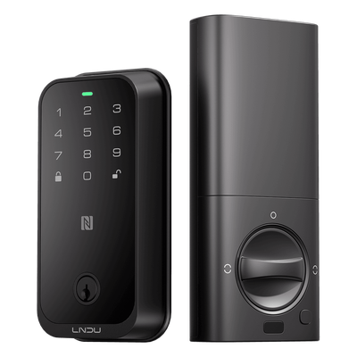 Cerradura Inteligente con Huella Digital / WiFi Integrado / Compatible Apple HomeKit / Teclado Táctil / Alimentación Dual 8 Baterías AA / IP54