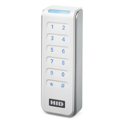 Lector de Control de Acceso / Multitecnología SEOS, iCLASS, MIFARE DESFire EV2 / Teclado 2x6 / Salida Wiegand y OSDP / RS-485 / 12 VCC