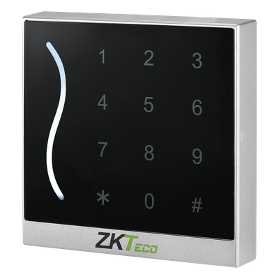 Lector de Proximidad y Teclado / 125 kHz EM / Wiegand 26/34 Bits / IP65 / Rango 5 cm / -20°C a 65°C / 2.95 x 2.95 x 0.63 pulgadas