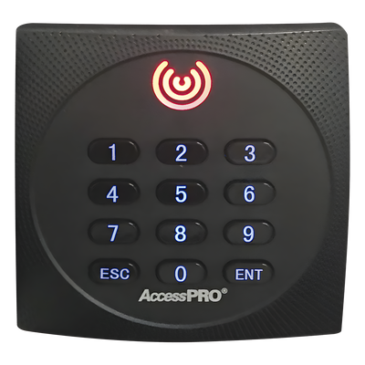 Lector de Proximidad con Teclado / 125 kHz / Wiegand 26 bits / Exterior / 86 x 86 x 20 mm / 120 m (394 pies) máx.