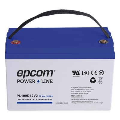 Batería AGM-VRLA / 12 Vcc / 100 Ah / Ciclo Profundo / Terminales T4 / Carcasa UL94-HB
