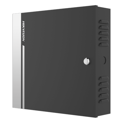 Controlador de Acceso / 1 Puerta / 2 Lectores Wiegand o RS-485 / 10,000 Tarjetas / 50,000 Eventos / Gabinete Metálico con Fuente 12Vcc/8A / Batería de Respaldo / TCP/IP / -20°C a 65°C