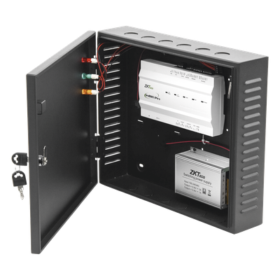 Controlador de Acceso 1 Puerta / 20,000 Huellas / 30,000 Tarjetas / TCP-IP / Sincronización Push / Memoria SD 32 GB / Fuente 12V CC 5A