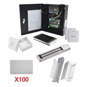 Kit de Control de Acceso / 10,000 Tarjetas / 50,000 Eventos / TCP-IP / Wiegand / Gabinete Metálico / 12 VCC / 0.94 x 0.78 x 0.23 pies